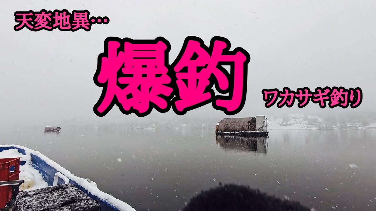 悪天候は爆釣の兆し‼️ ワカサギ釣り【木崎湖ミニドーム船】