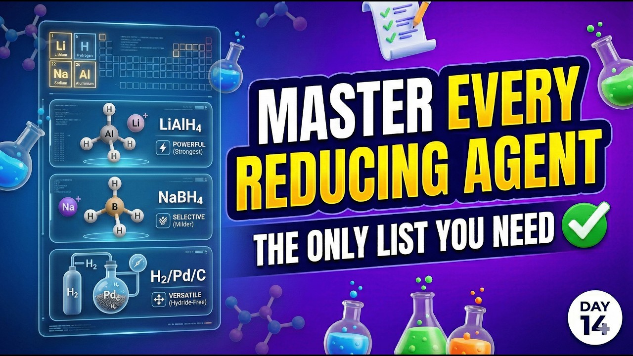 COMPLETE ORGANIC CHEMISTRY- DAY 14 [LIST OF REDUCING AGENTS] BY ONKAR SHARMA SIR