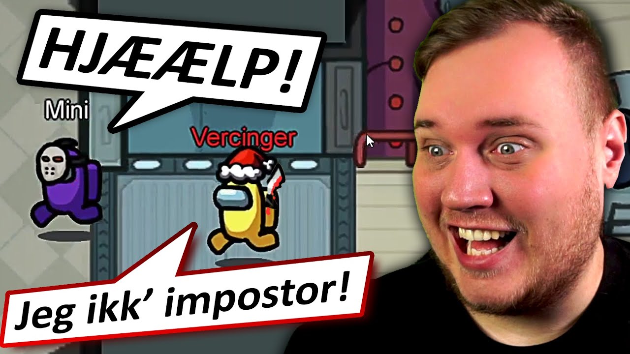 men jeg VAR IMPOSTOR, og DRÆBTE MINI TIL SIDST :: Among Us m. Proximity Chat