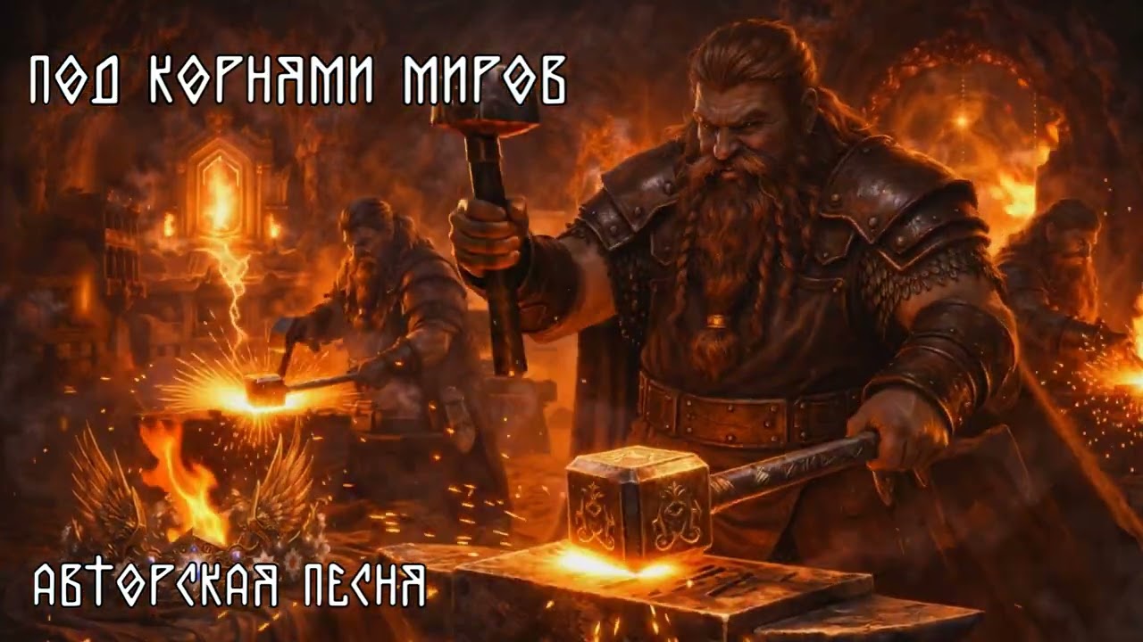 Под Корнями Миров — Песнь подземных кузниц, где гномы в огне и камне создают оружие богов.