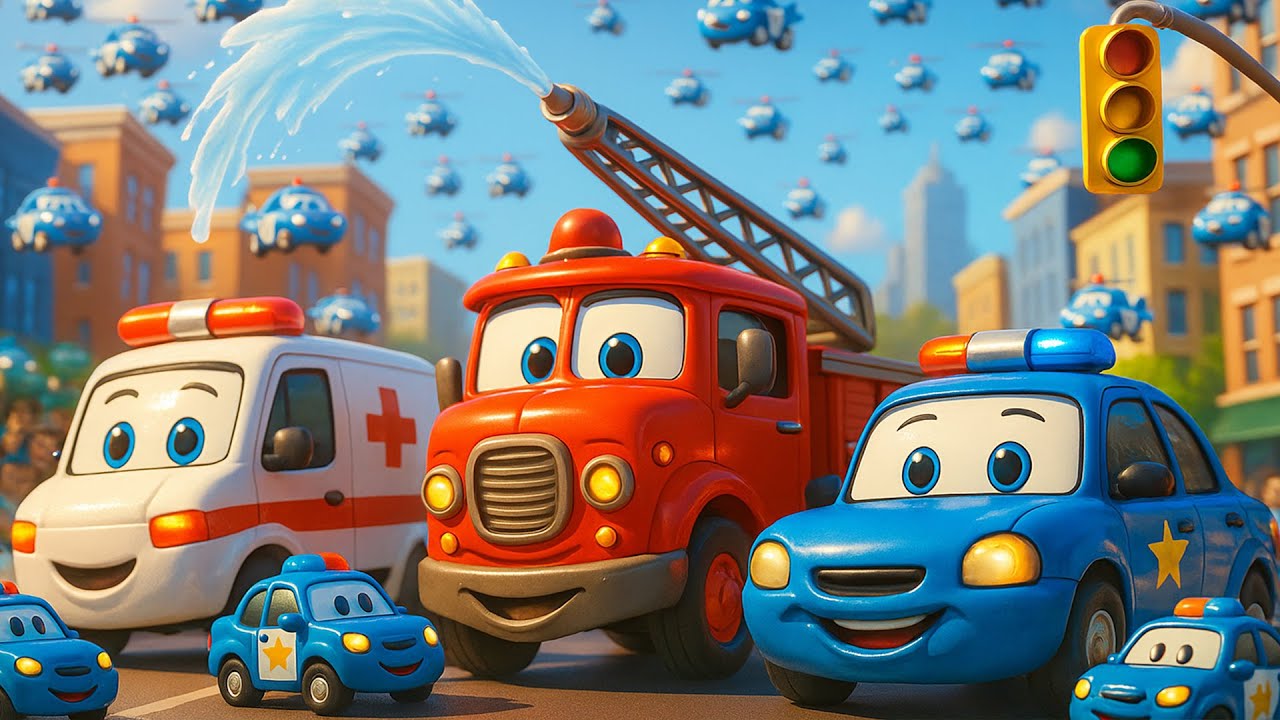 City Lockdown: Every Rescue Unit Responds 🚨🏙️ | Police Vehicles Cartoon