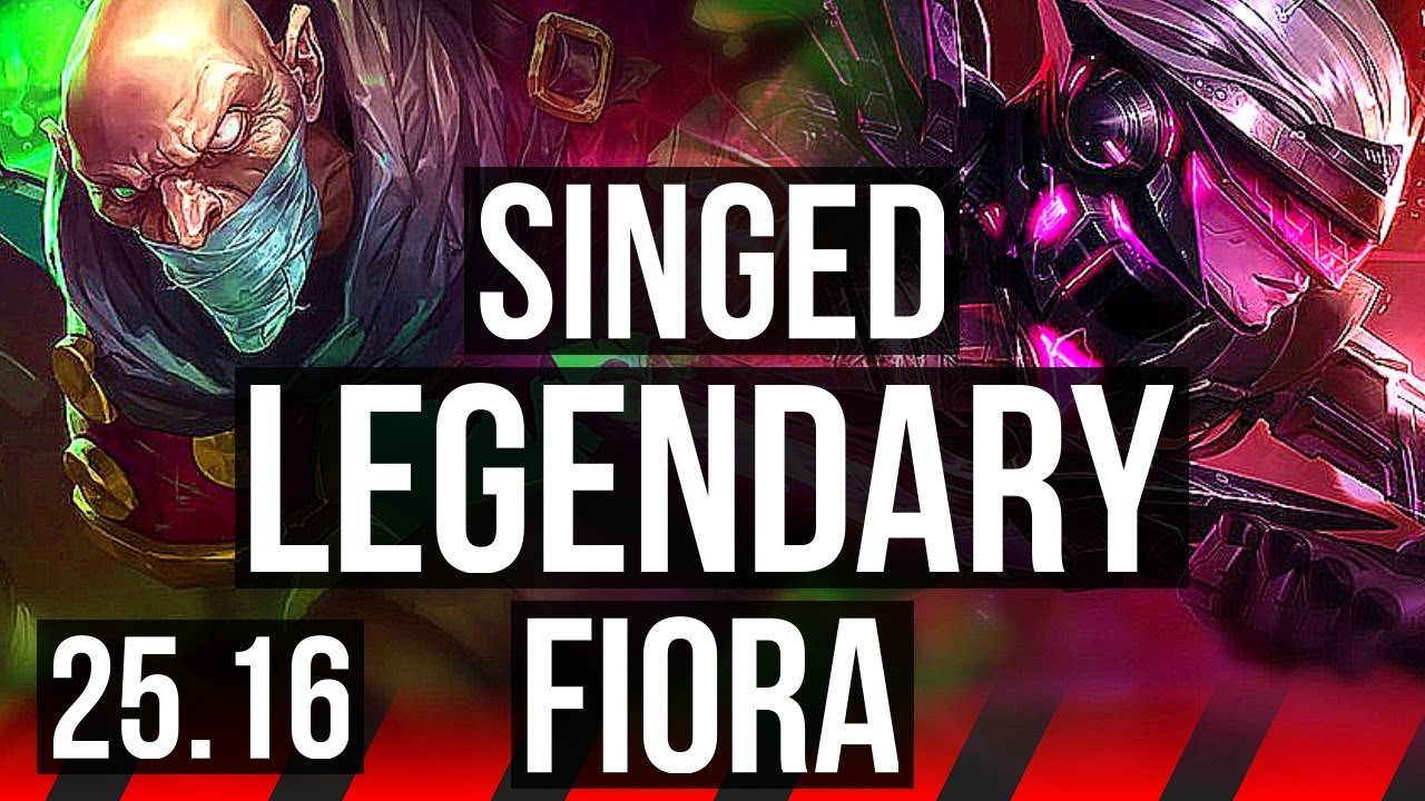 SINGED vs FIORA (TOP) | 9/1/9, Legendary, 700+ games | KR Master | 25.16