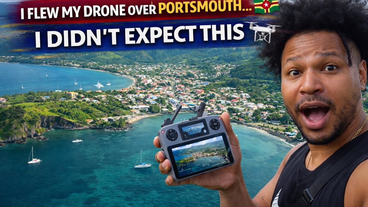 I Flew My Drone Over Portsmouth… I Didn’t Expect This 🇩🇲🚁