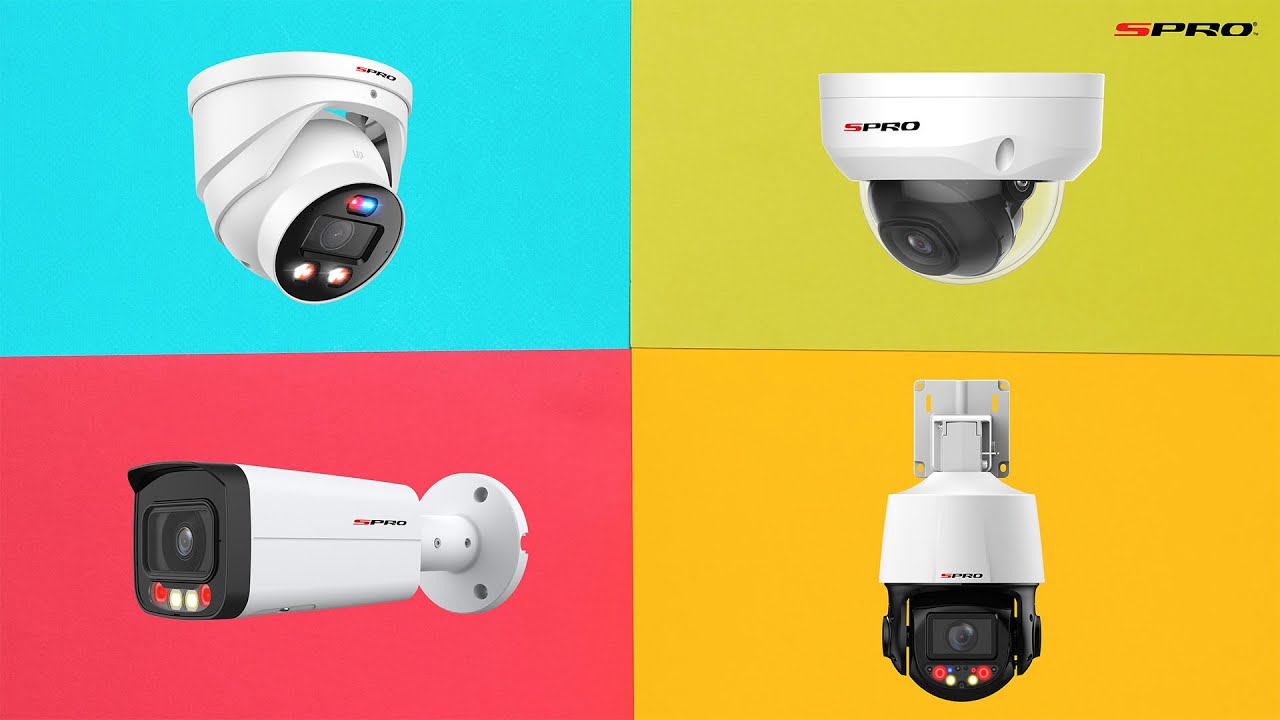 SPRO CCTV  - The Difference between Turret, Dome, Bullet & PTZ Cameras Explained