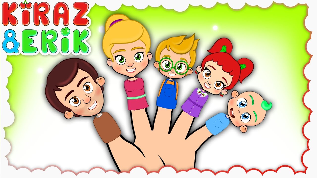 Parmak Ailesi 🖐👨&zwj;👩&zwj;👧&zwj;👧 | Eğlenceli &Ccedil;ocuk Şarkıları | Bebek Şarkıları | &Ccedil;izgi Film | Kiraz ve Erik