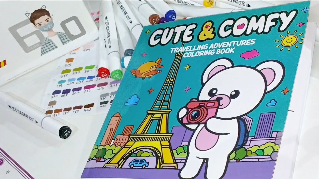 ✈️🧳Pinte comigo: Livro de Colorir Cute & Comfy | Primeira P&aacute;gina