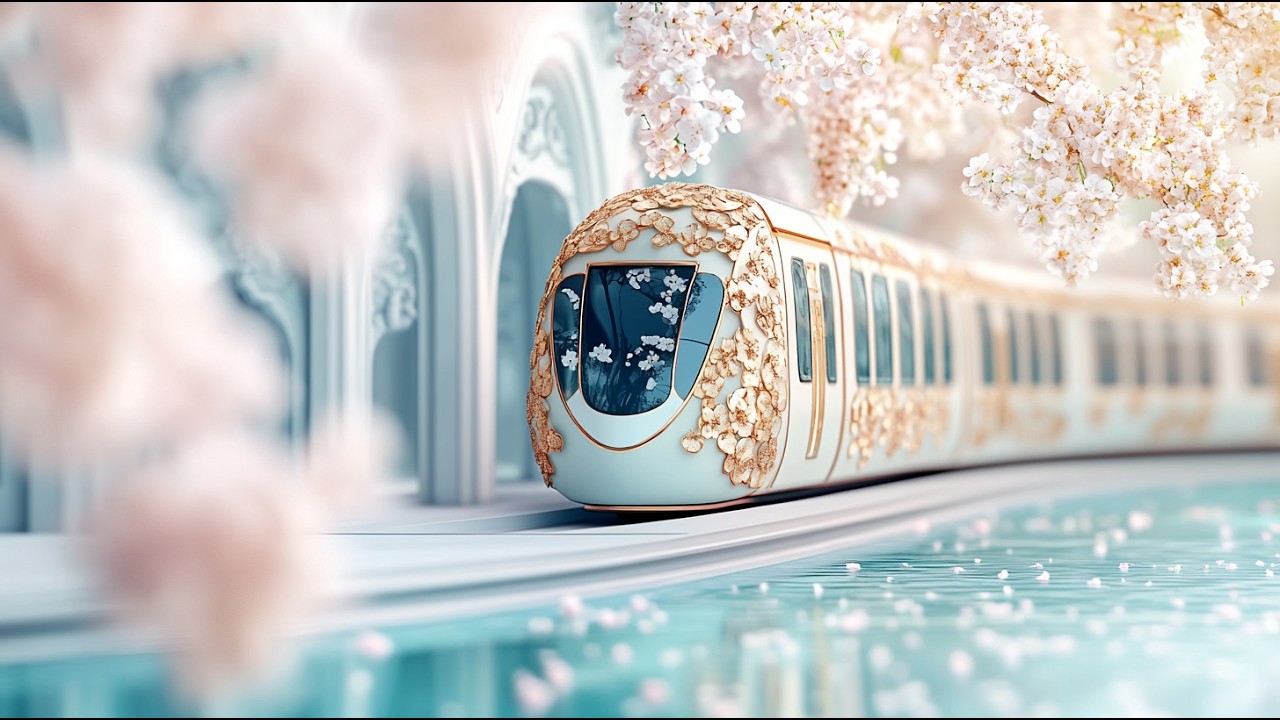 Board the Train to the Sakura Blossom Kingdom 🌸 | Relaxing Fantasy World