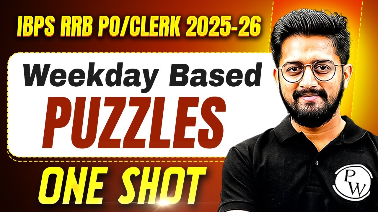 IBPS RRB PO & Clerk 2025 | Weekday Based Puzzle for Bank Exams | Puzzle Reasoning | by Sachin Sir