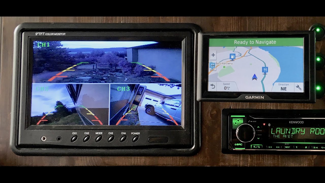 RV Camera System Installation - Side, Rear and Split Screen Monitor