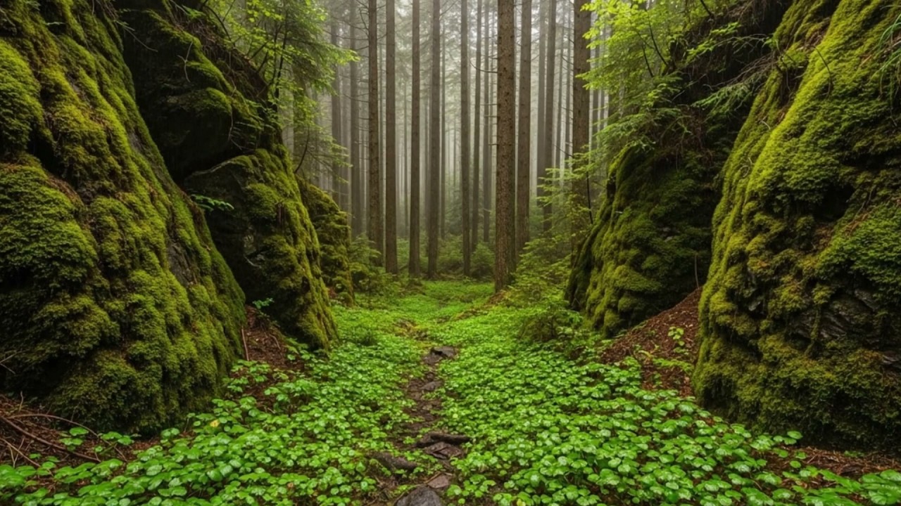 Rain Sounds in Deep Green Forest 🌧️ Relaxing Nature Rain for Deep Sleep & Stress Relief.