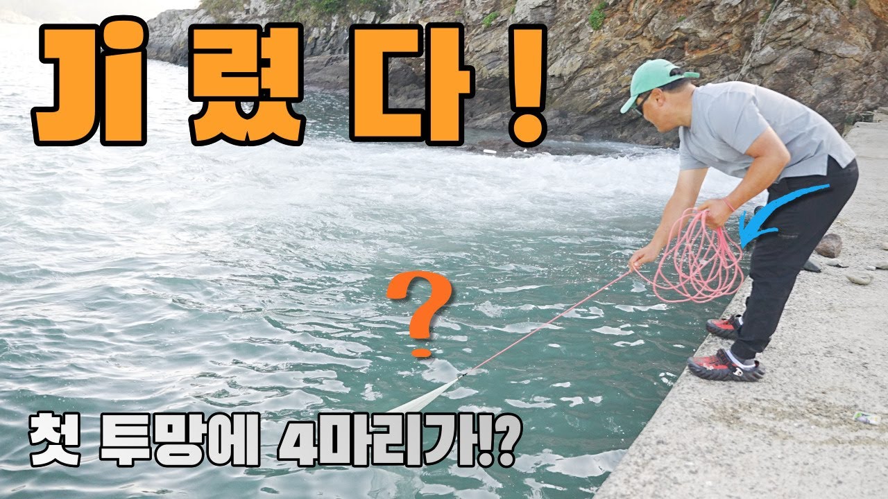 투망 한방에 최고급 어종이 4마리가! 신지도는 이런 곳입니다ㄷㄷ