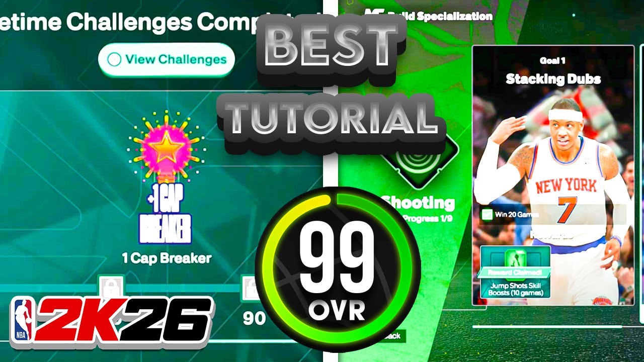 EVERY TUTORIAL YOU NEED IN NBA 2K26(CAP BREAKERS, BUILD SPECIALIZATION, 99 OVR METHOD)