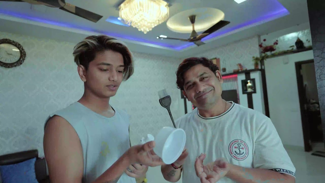 FINALLY PAPA NE HAIR COLOUR KRDIYA🙄 | CARAMEL HAIR TRANSFORMATION | TUSHAR SILAWAT