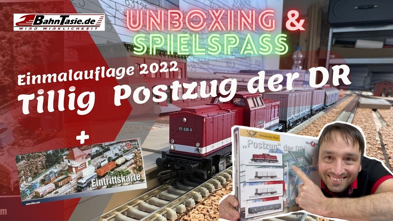 Zugset des Jahres -  Einmalauflage 2022 Postzug der DR - Tillig  BR115 Unboxing und Spielspaß