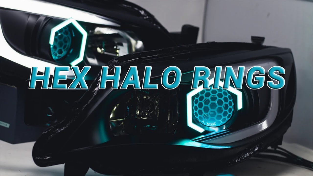 SK-6812 RGBW Chasing Open Hex Halo Rings LED Angel Eyes With Phone Bluetooth Control by ROYALIN