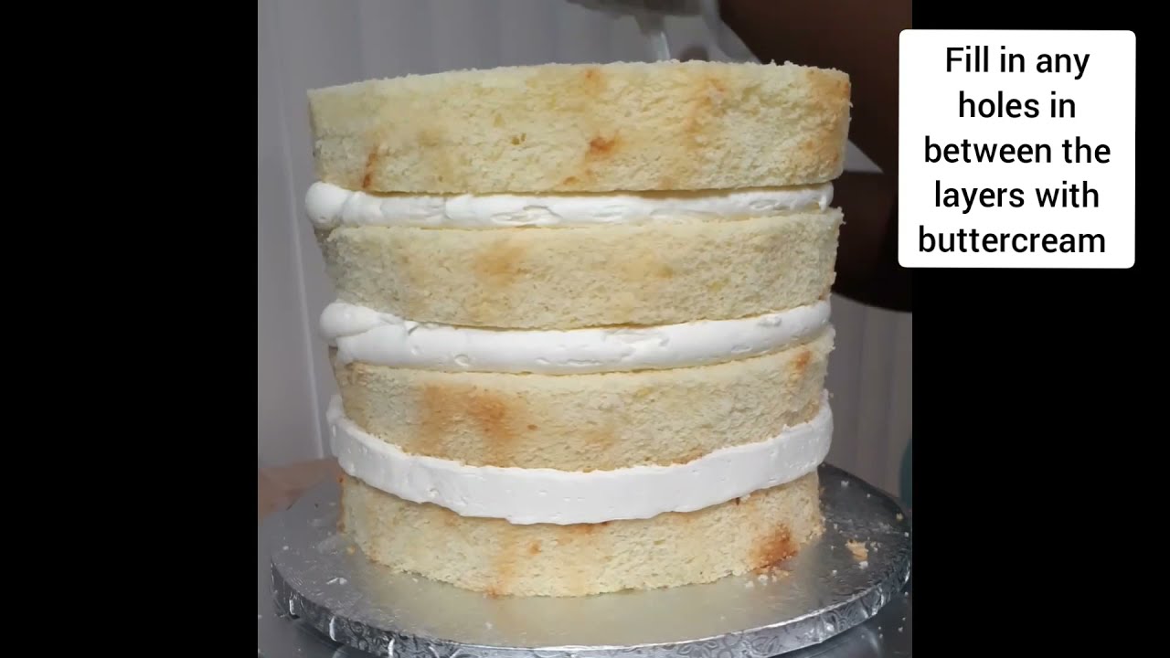 How to Stack, Fill, and Crumb Coat an 8 Inch, 4 Layer Cake