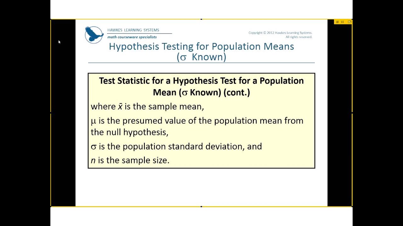 Chapter 10.2 Hypothesis Testing
