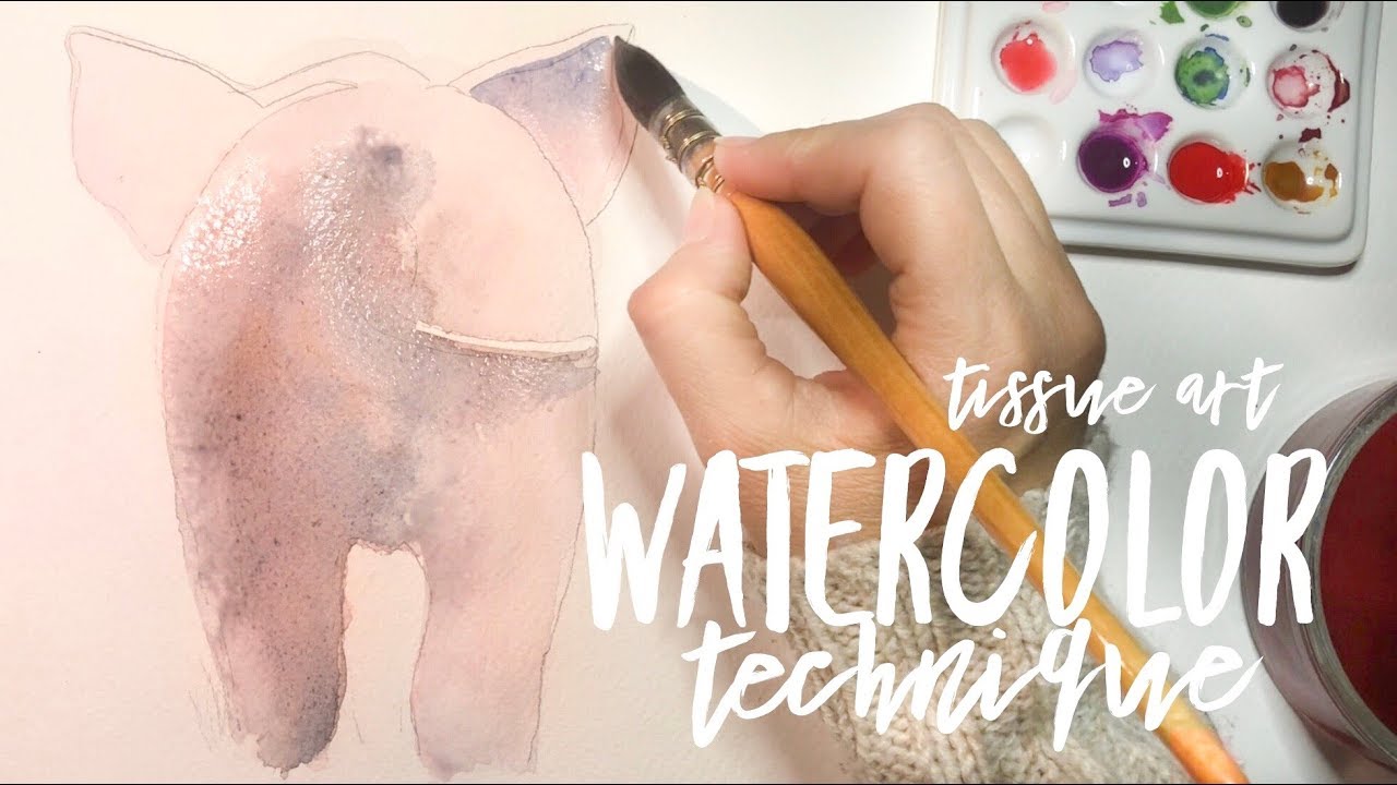 🖌 Piglet - Tissue Lifting - Animal Illustration ~ WATERCOLOUR by Scarlett Damen