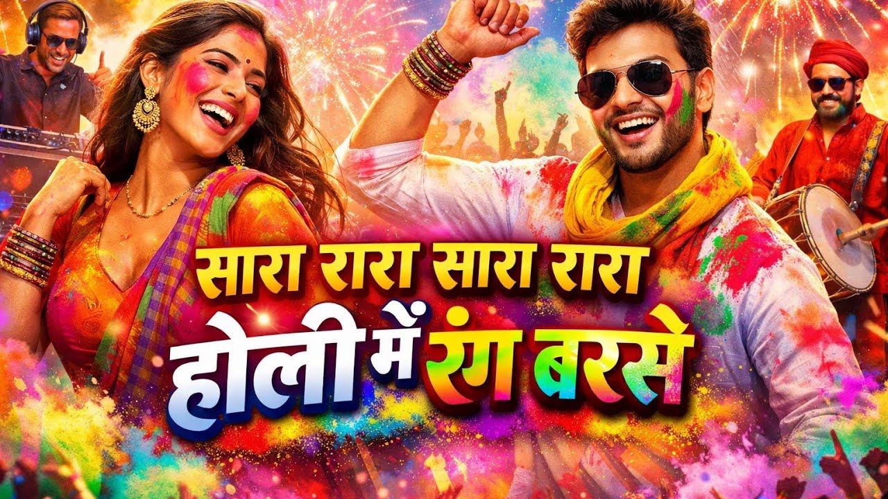 सारा रारा शरारा – होली में रंग बरसे | 2026 Holi DJ Dance Video | 4K HD Bollywood Festival