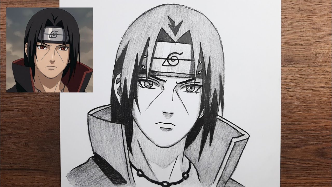 How to draw İtachi Uchiha - Naruto, - Step by step easy anime drawing Tutorial