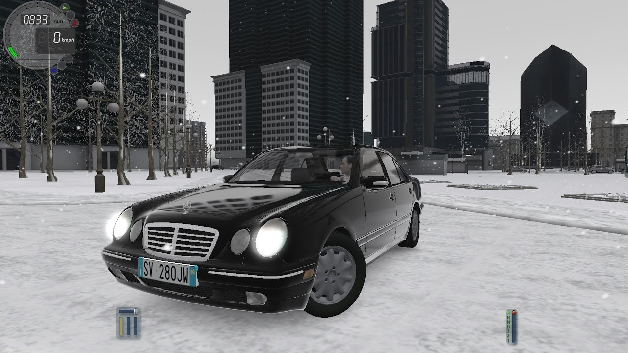 City Car Driving 1.5.2 Mercedes E420 W210 SNOW [G27]