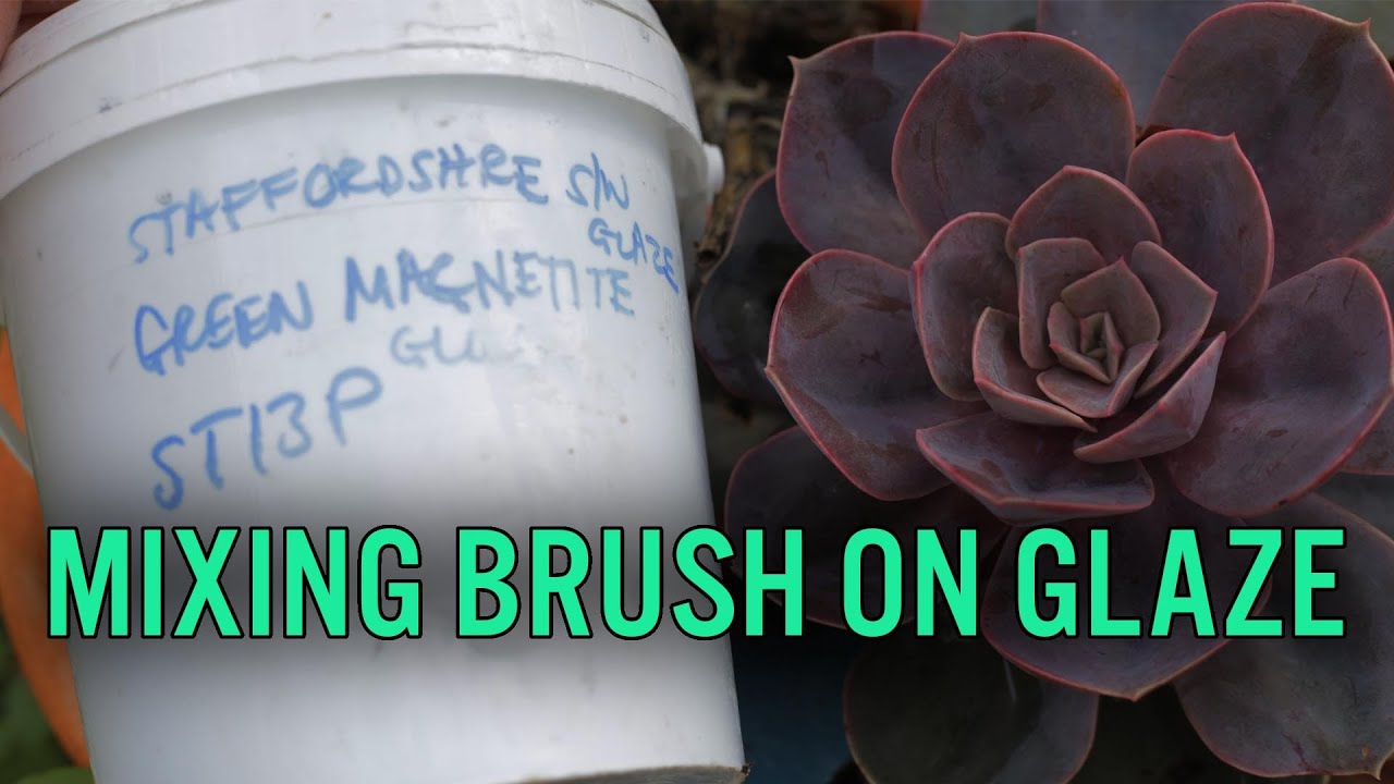 Mixing brush on glaze