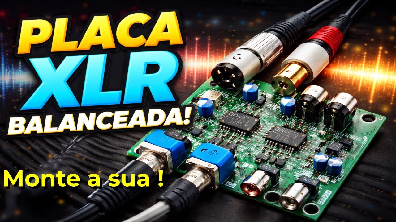 Placa XLR Balanceada: O Segredo do Áudio Limpo em Pré-Amplificadores e Fones