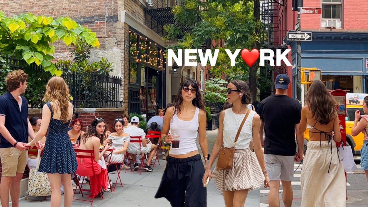 [4K]🇺🇸NYC Summer Walk🗽Lively Saturday in West Village, NYC😎🍹Viral Cafes & Iconic Streets | July 2025
