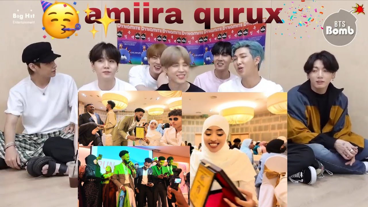 BTS REACTION KA BIXIYEY AMIIRA QURUX  OO KU GULEYSATAY BILAD SHARAF😱🥳