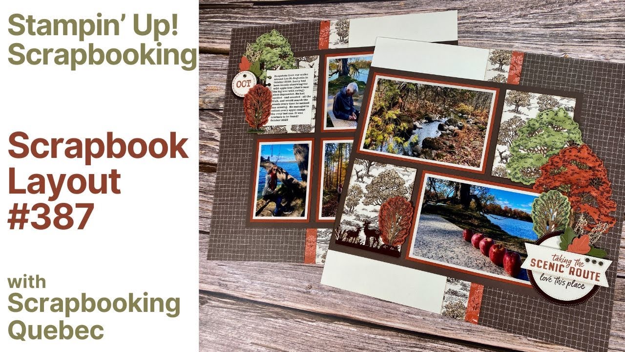 Макет альбома № 387/Двухстраничный (Stampin' Up Scrapbooking)