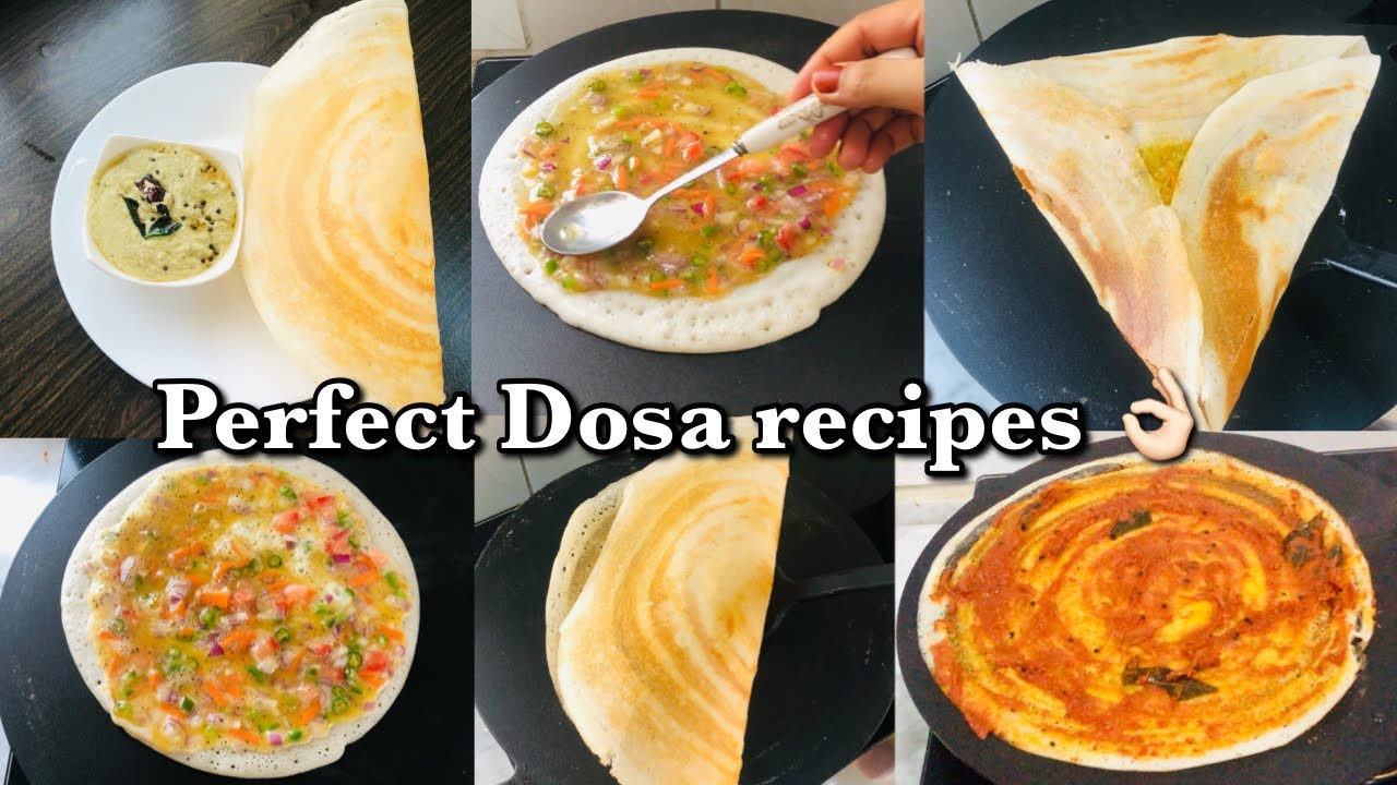 ഒരേ മാവിൽ 4 കിടിലൻ ദോശ 🔥| Perfect Dosa മാവ് ഉണ്ടാക്കാം | Dosa recipes in malayalam