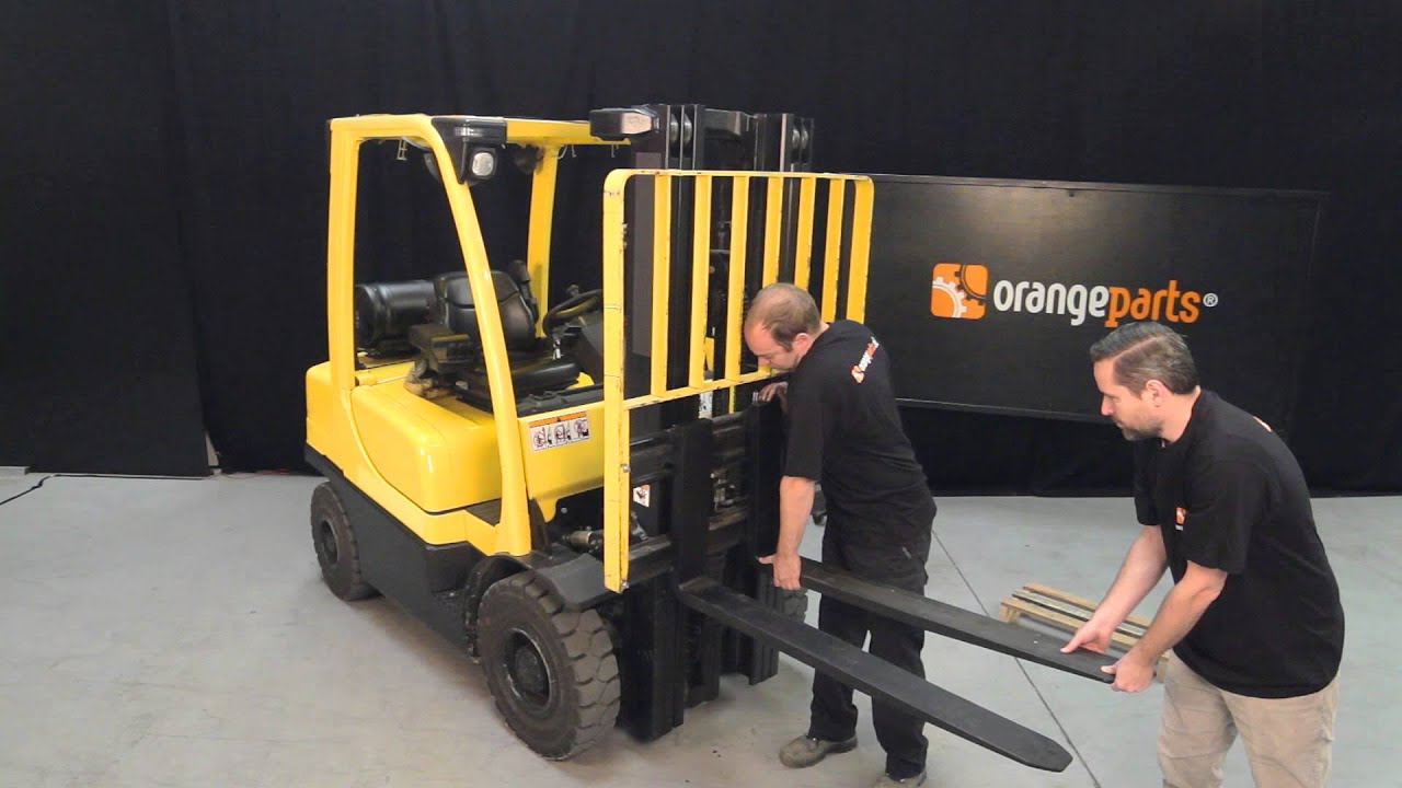 How to attach forklift forks?