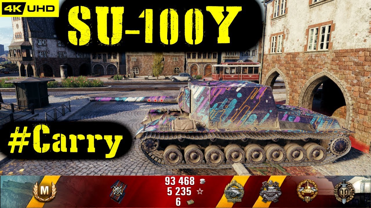World of Tanks SU-100Y Replay - 8 Kills 3.8K DMG(Patch 1.6.1)
