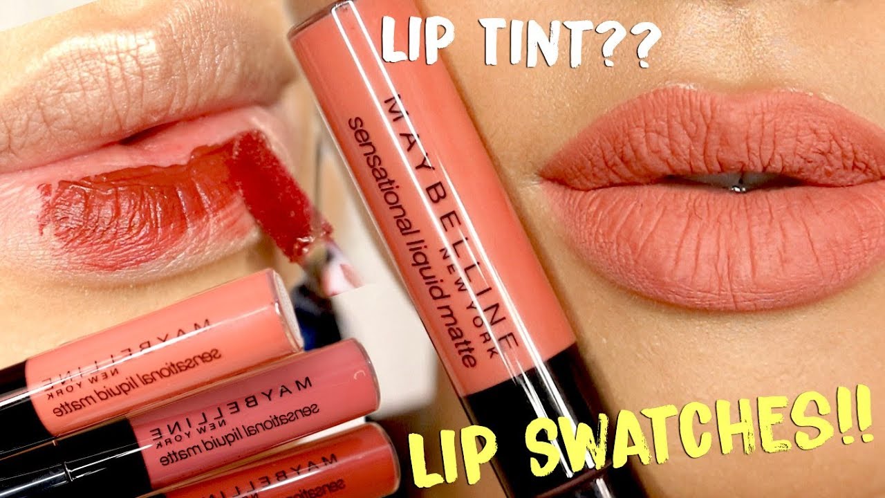 NEW!! LIP SWATCHES Maybelline Sensationa Liquid Matte Lip Tints | LUNA
