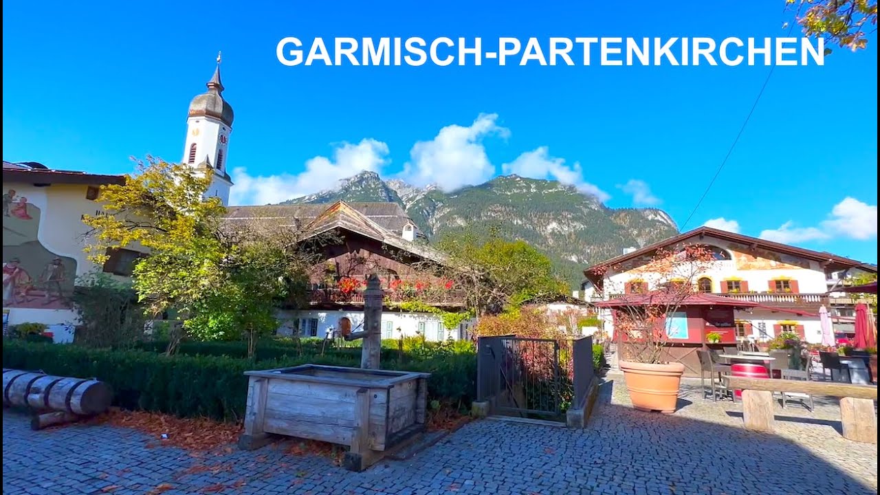 🇩🇪🇩🇪🇩🇪 Гармиш-Партенкирхен — прогулка по альпийской шкатулке Баварии 🌺🏔️