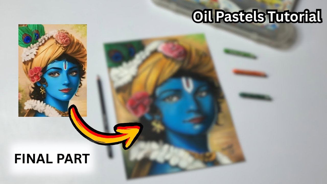 krishna ji drawing tutorial 😍Part 3  || Oil pastels