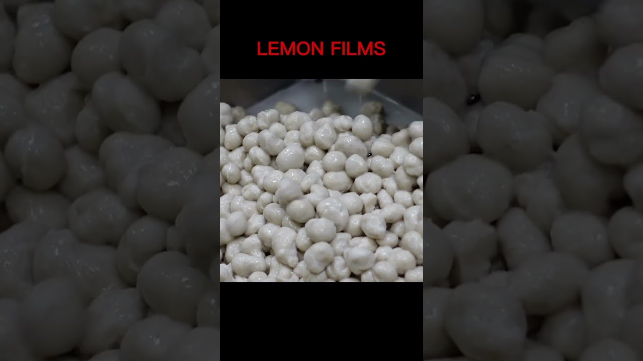 Fried Seitan Balls (Wheat Gluten) Mass Production @lemon_films #seitan #seitanball #wheatgluten