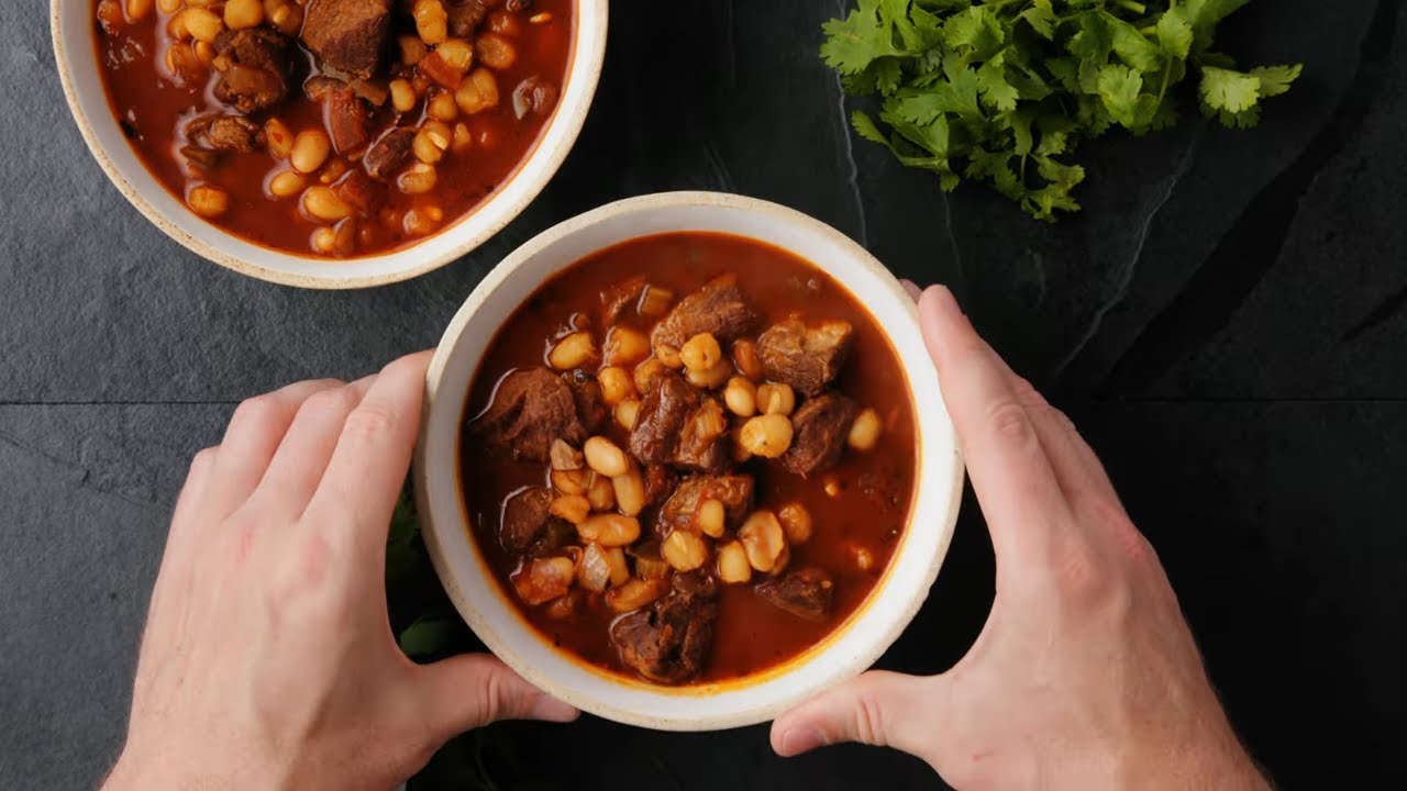 Pozole Rojo (Pork and Hominy Soup)