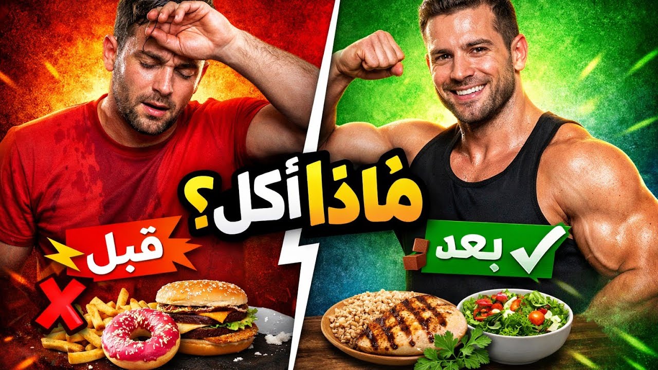 ماذا تأكل قبل التمرين وبعد التمرين؟ | سر الطاقة وبناء العضلات