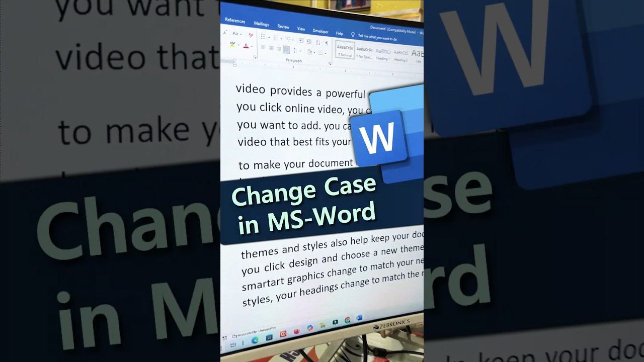 🔥🔥Change Case in MS-Word | Lower, Upper & Sentence Case in Word #shorts #ytshorts #wordtricks