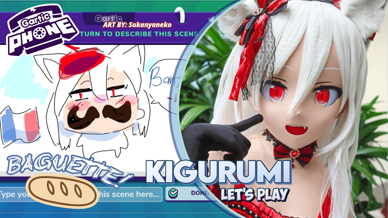 DOODLE CHAOS GAME! Kigurumi Plays Gartic Phone w/ FRIENDS!