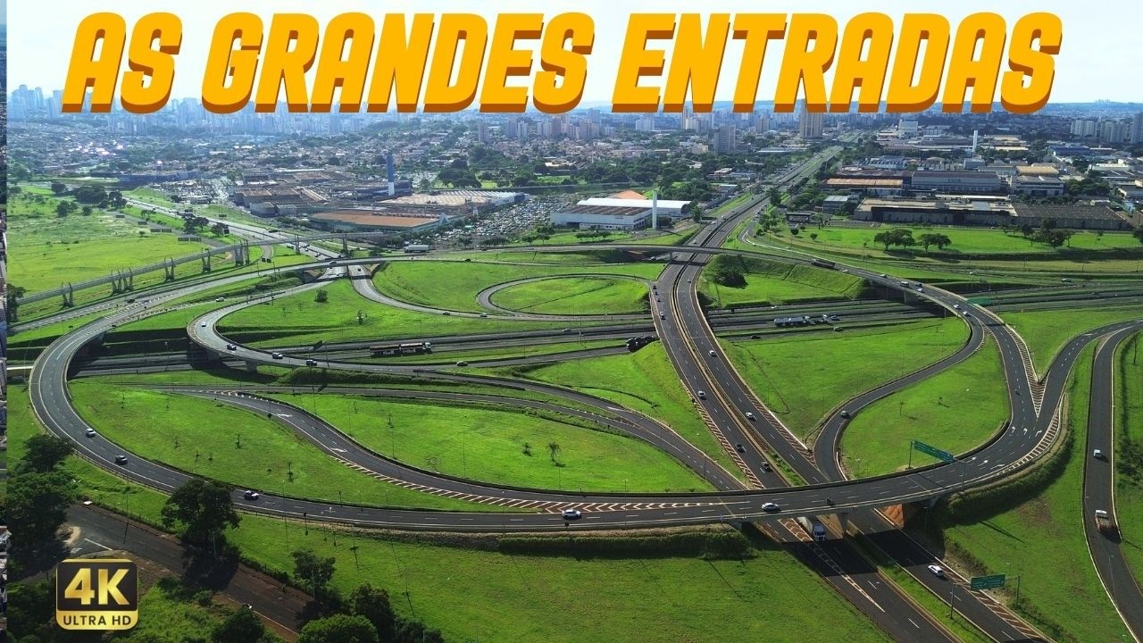 AS PRINCIPAIS ENTRADAS DE RIBEIRÃO PRETO VISTA CIMA ATÉ O CENTRO [4K]