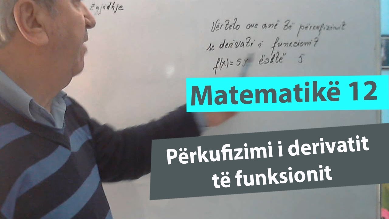 Ushtrime matematika12/ Përkufizimi i derivatit të funksionit