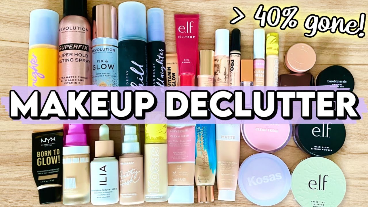 MAKEUP DECLUTTER 2022: Face Products (Foundation, Concealer, Powder, Primer & Setting Spray)