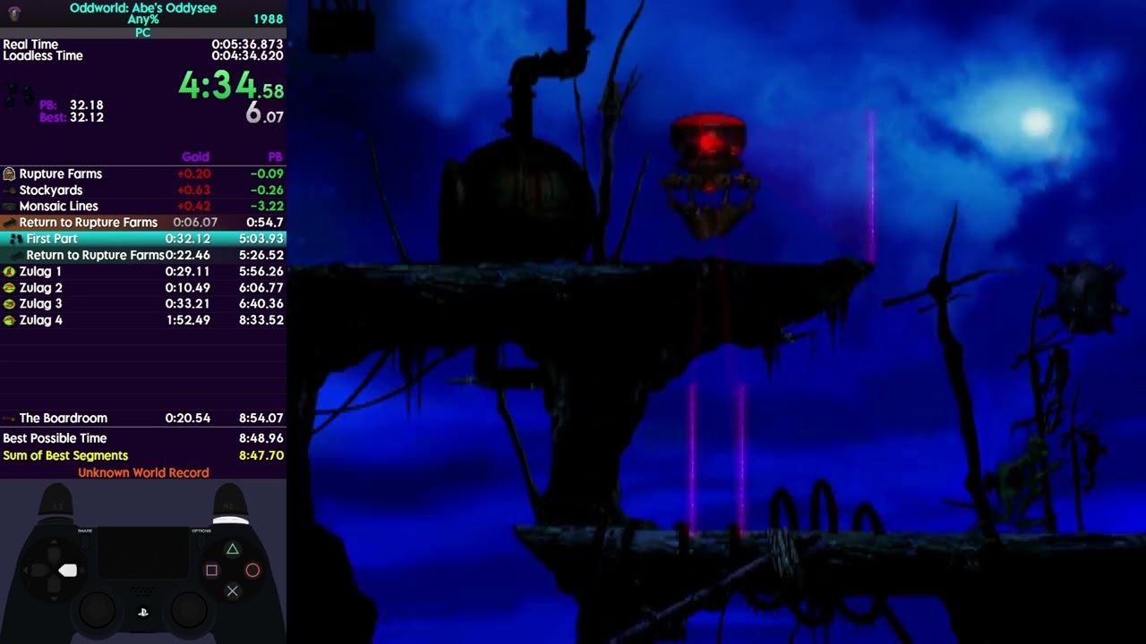 Abe's Oddysee Any% Speedrun in 8:50.297 [WORLD RECORD]