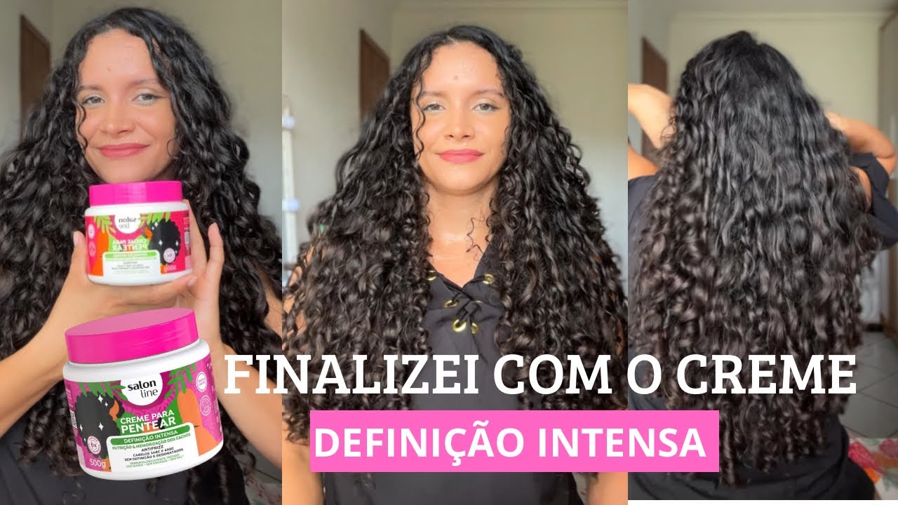 Finalização com o creme Definição Intensa da Salon Line