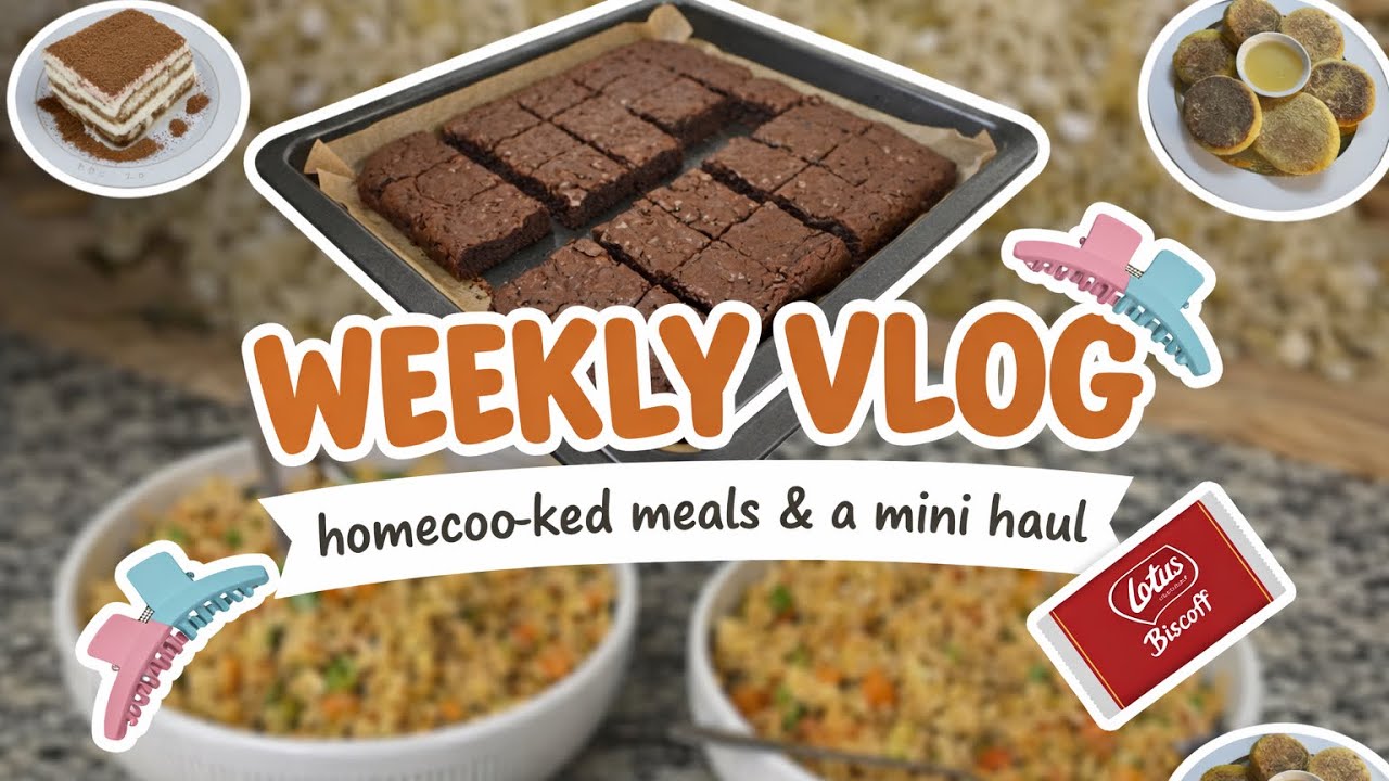 New weekly vlog 🌸 Home-cooked meals, baking & mini haul، اكلات سهلة، مشترياتي 🎀🫖 اسبوع من حياتي ✨