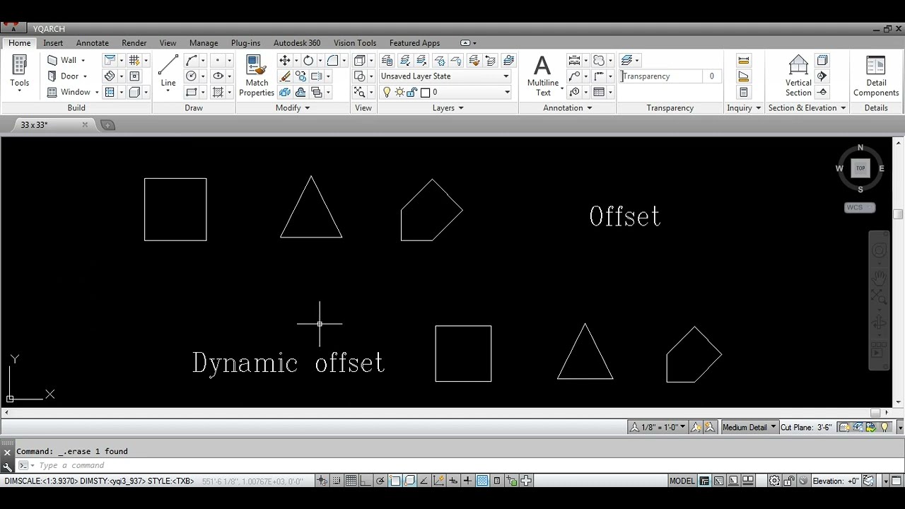 Difference Between Offset and Dynamic Offset in AutoCAD