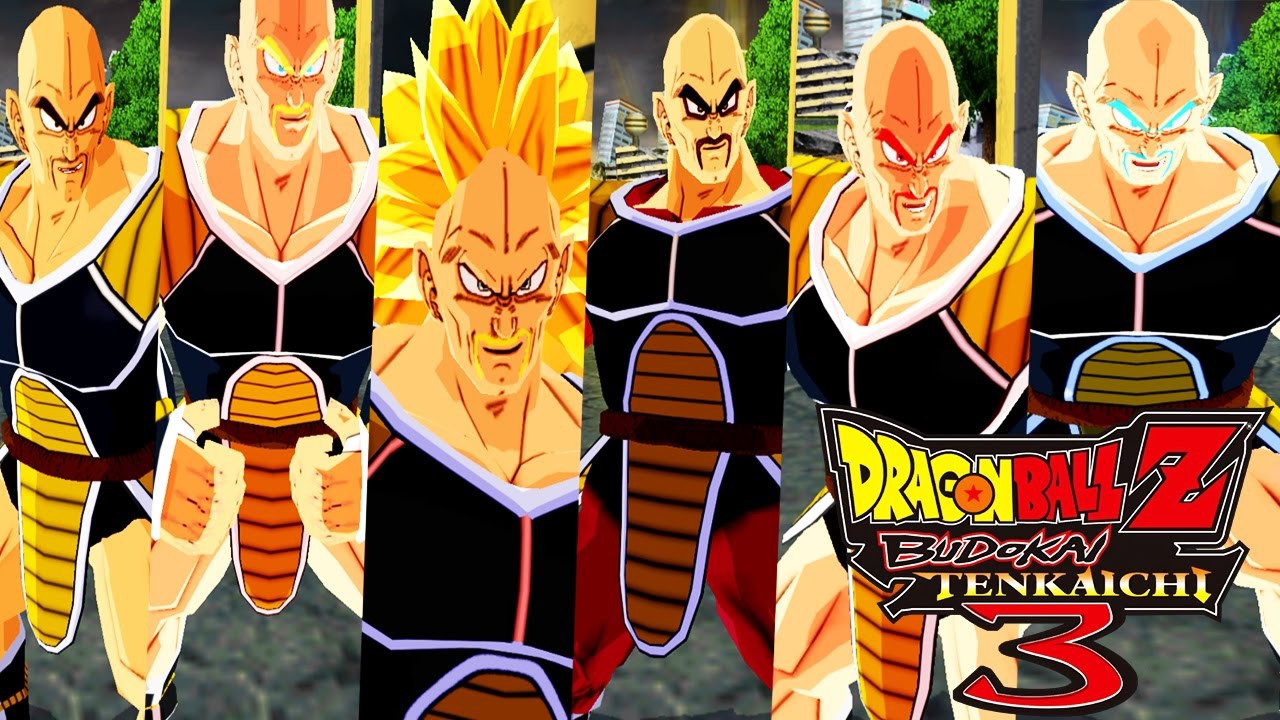 Nappa All Forms VS Z Warriors - Dragon Ball Z Budokai Tenkaichi 3