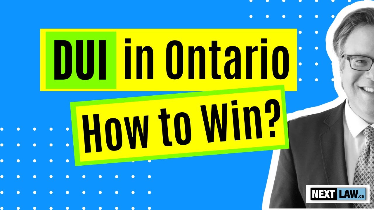 DUI Lawyer - How do you win a DUI case in Ontario?